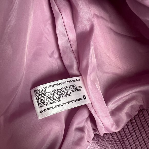 NWOT Universal Thread Collared Sherpa Bomber Jacket Mauve Magic Size Small S2232 - Picture 8 of 13